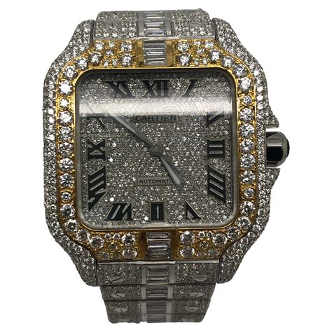 cartier iced out watch|iced out cartier watch replica.